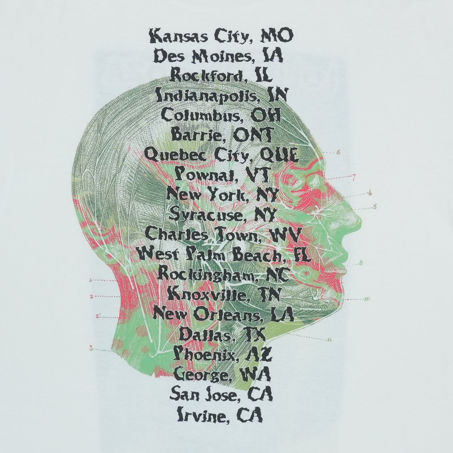 1996 Lollapalooza Music Festival Tour Shirt