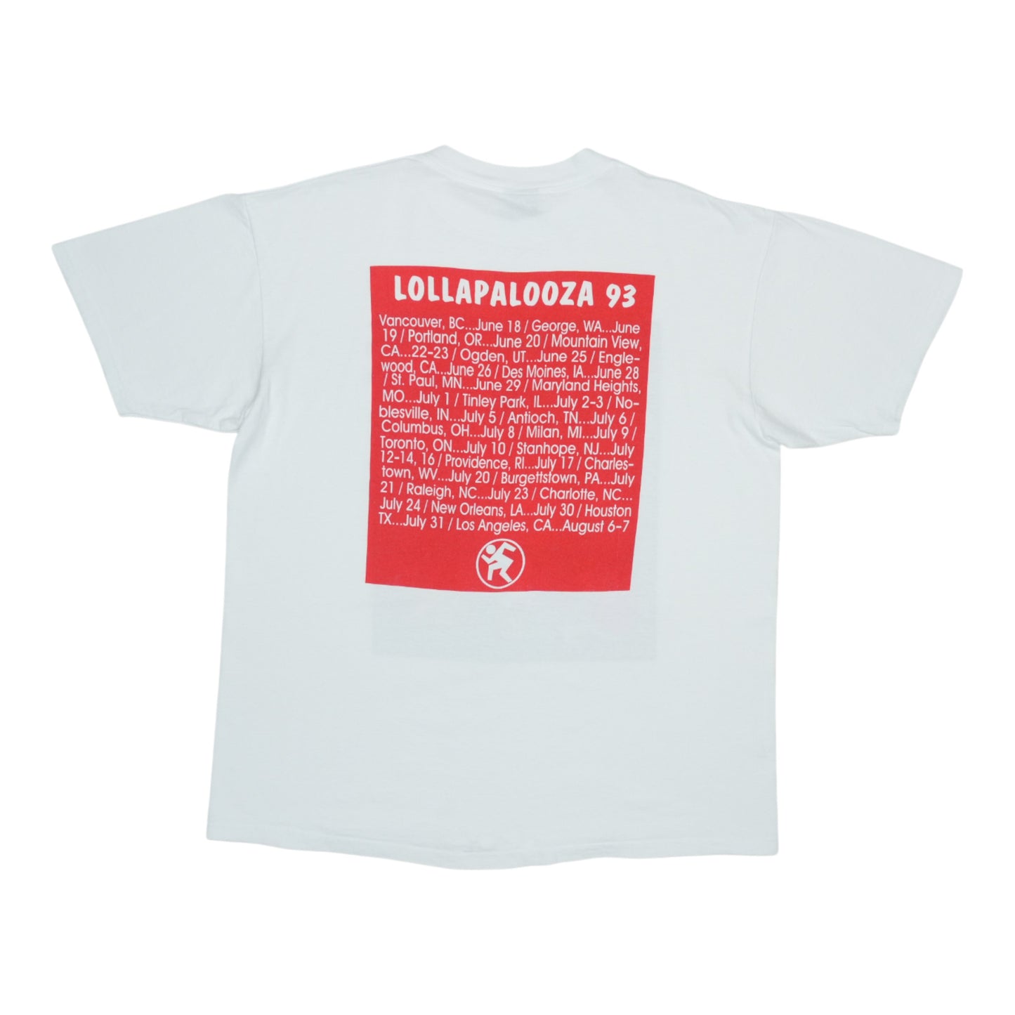 1993 Lollapalooza Music Festival Tour Shirt