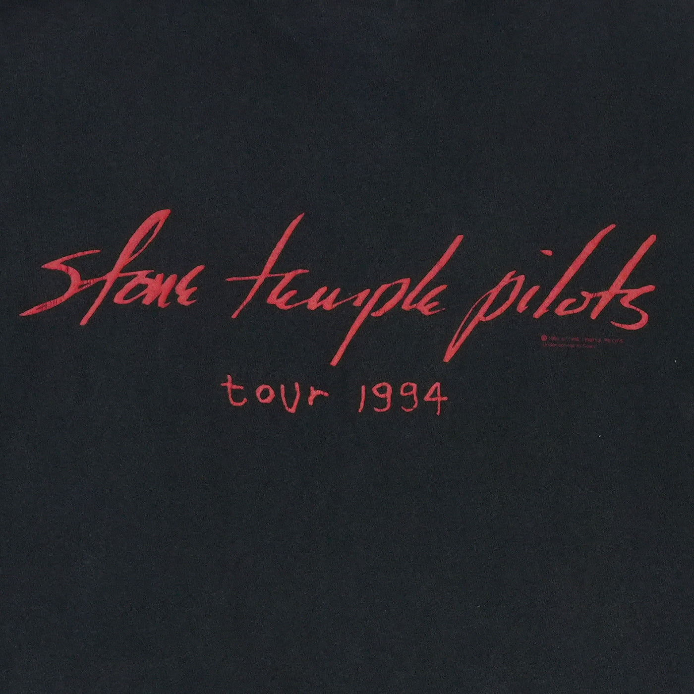 1994 Stone Temple Pilots Tour Shirt Detail