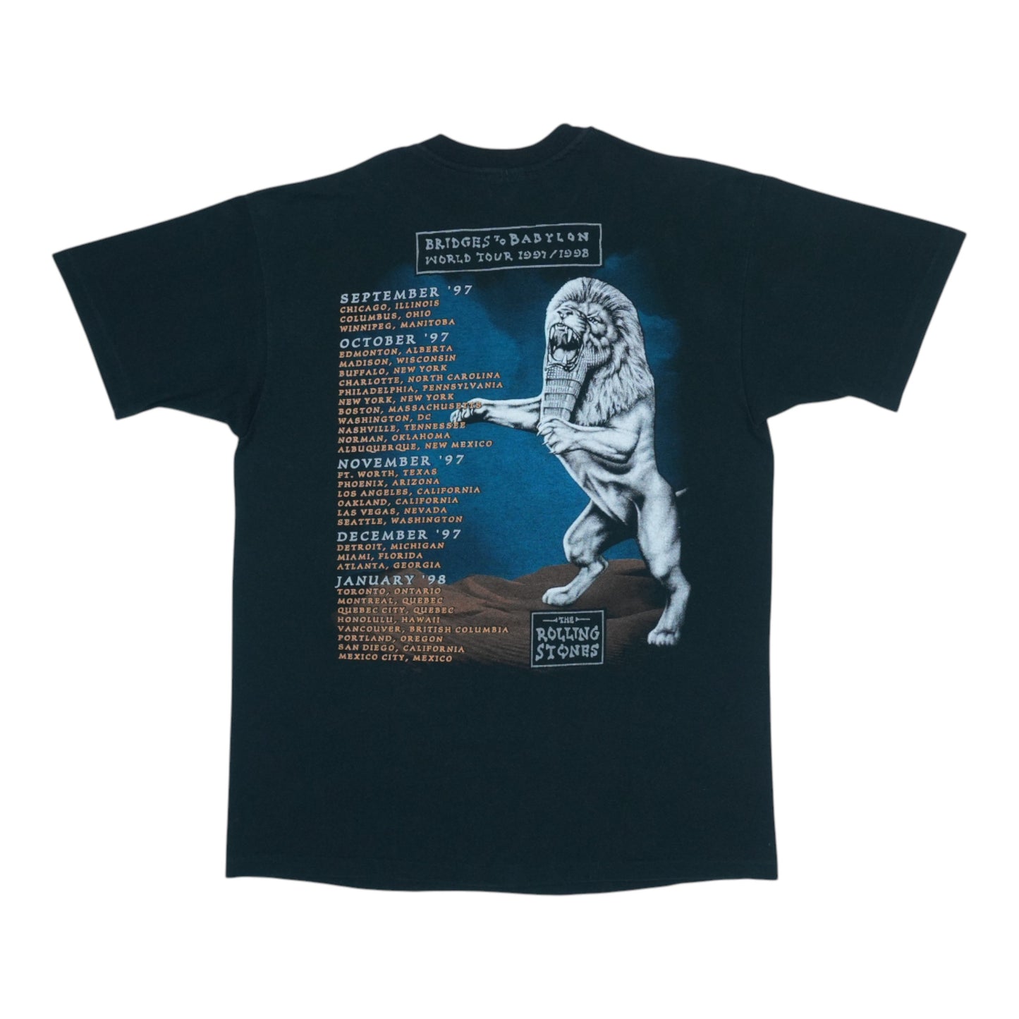 1997 Rolling Stones Bridges To Babylon Tour Shirt