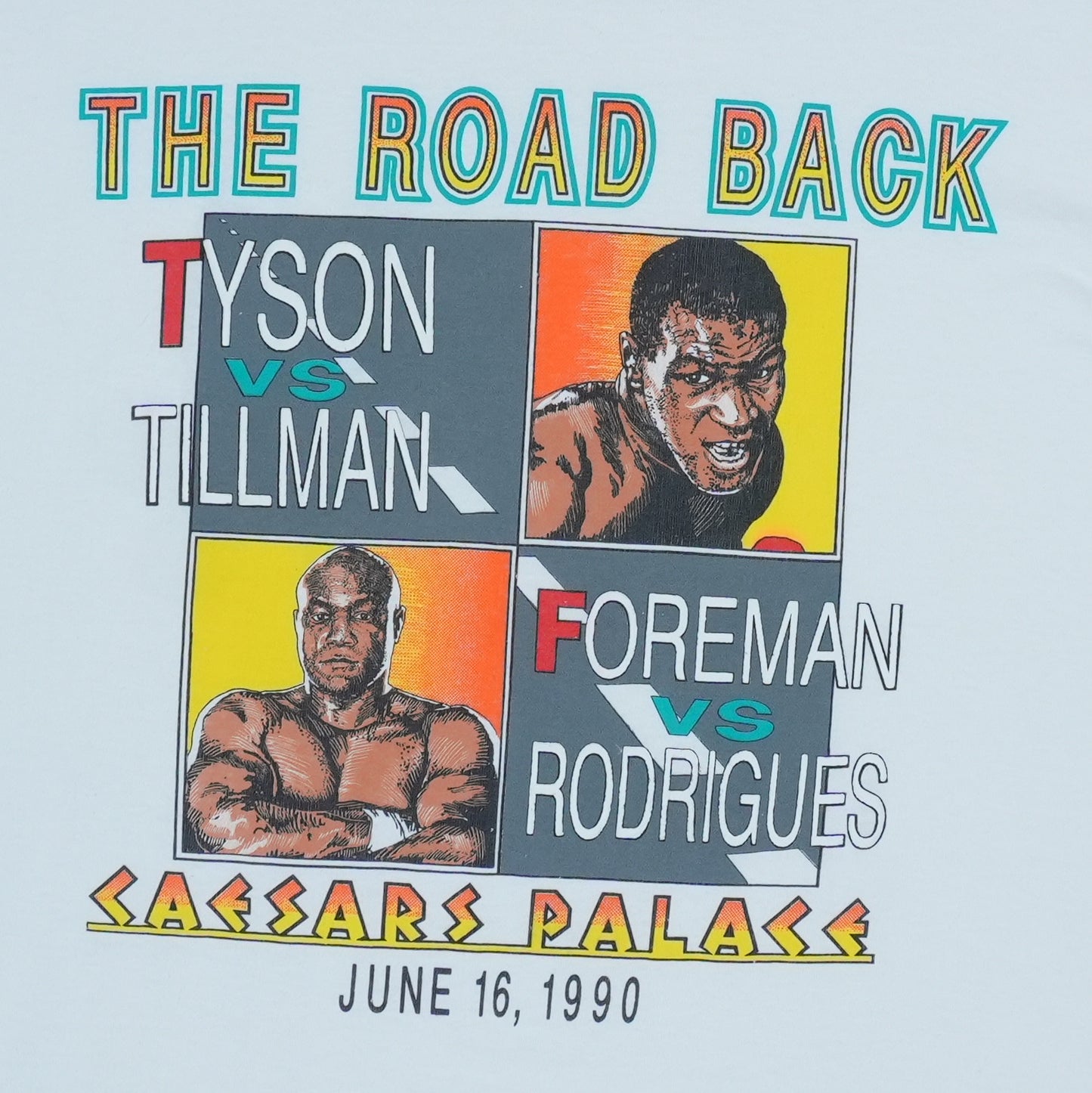 1990 Mike Tyson The Road Back Caesars Palace Event Shirt