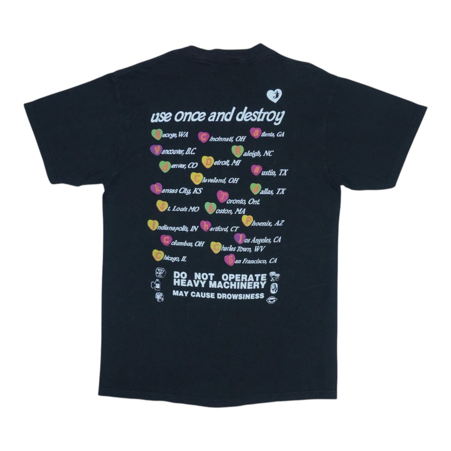 1995 Hole Use Once and Destroy Tour Shirt Back