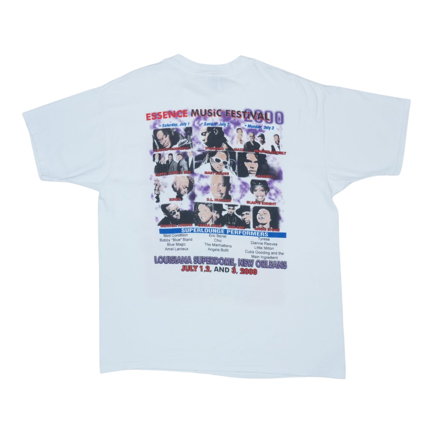 2000 Esscence Music Festival Shirt Back