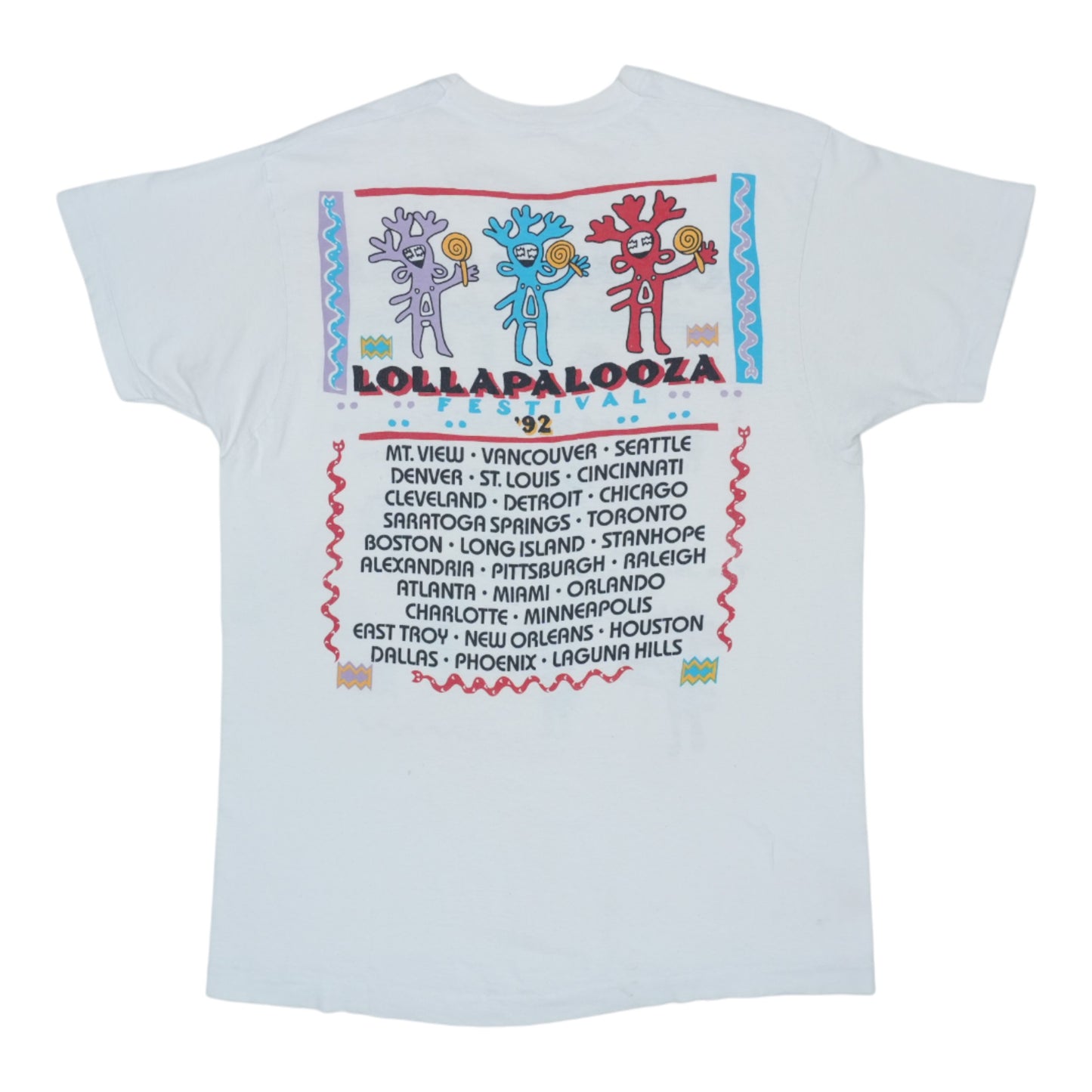1992 Lollapalooza Music Festival Tour Shirt