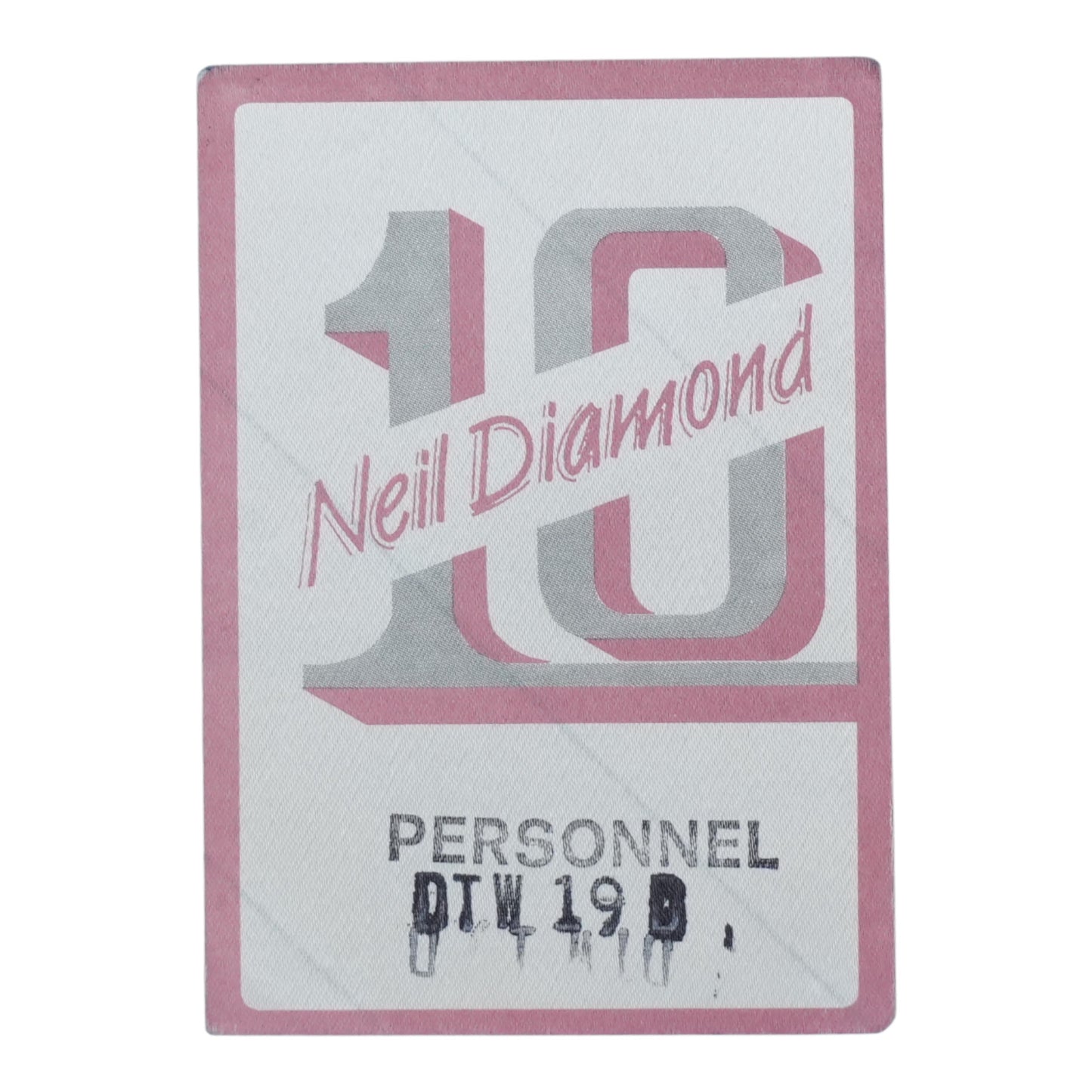 1982 Neil Diamond Tour Personnel Backstage Pass