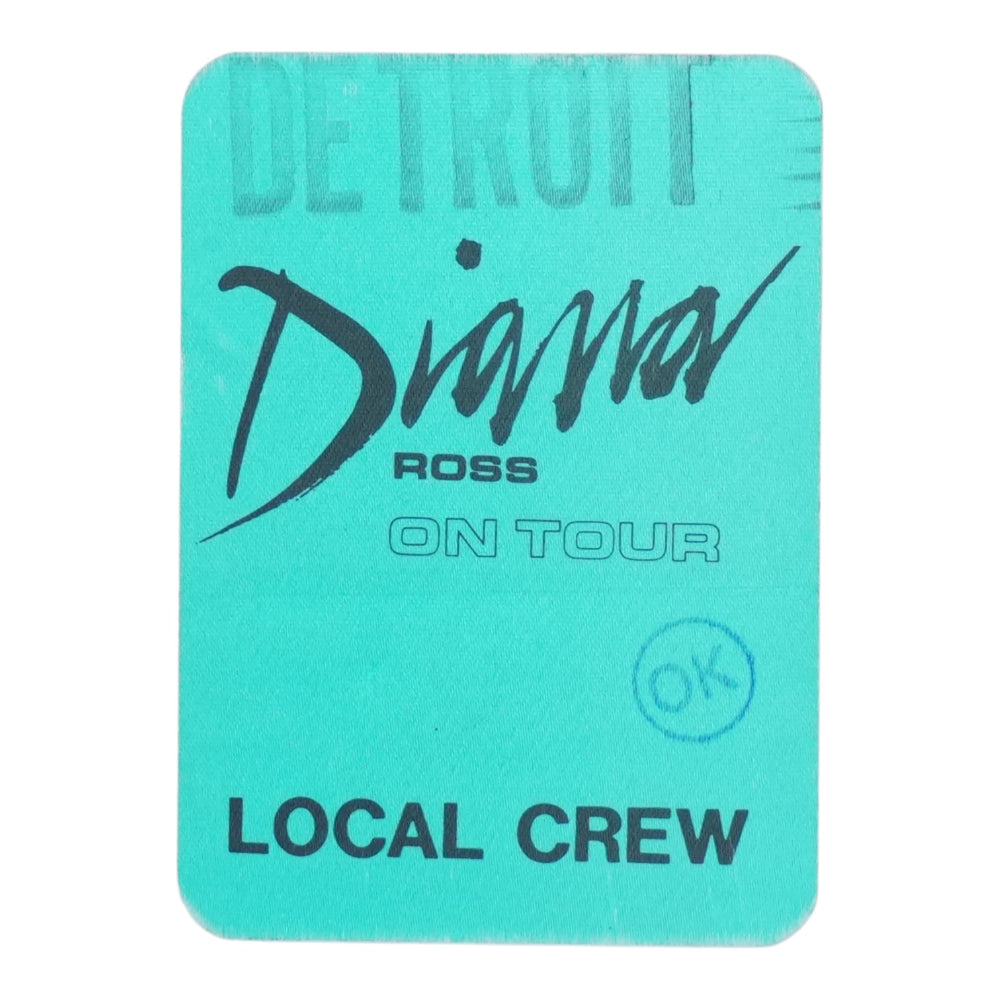 1983 Diana Ross On Tour Backstage Pass