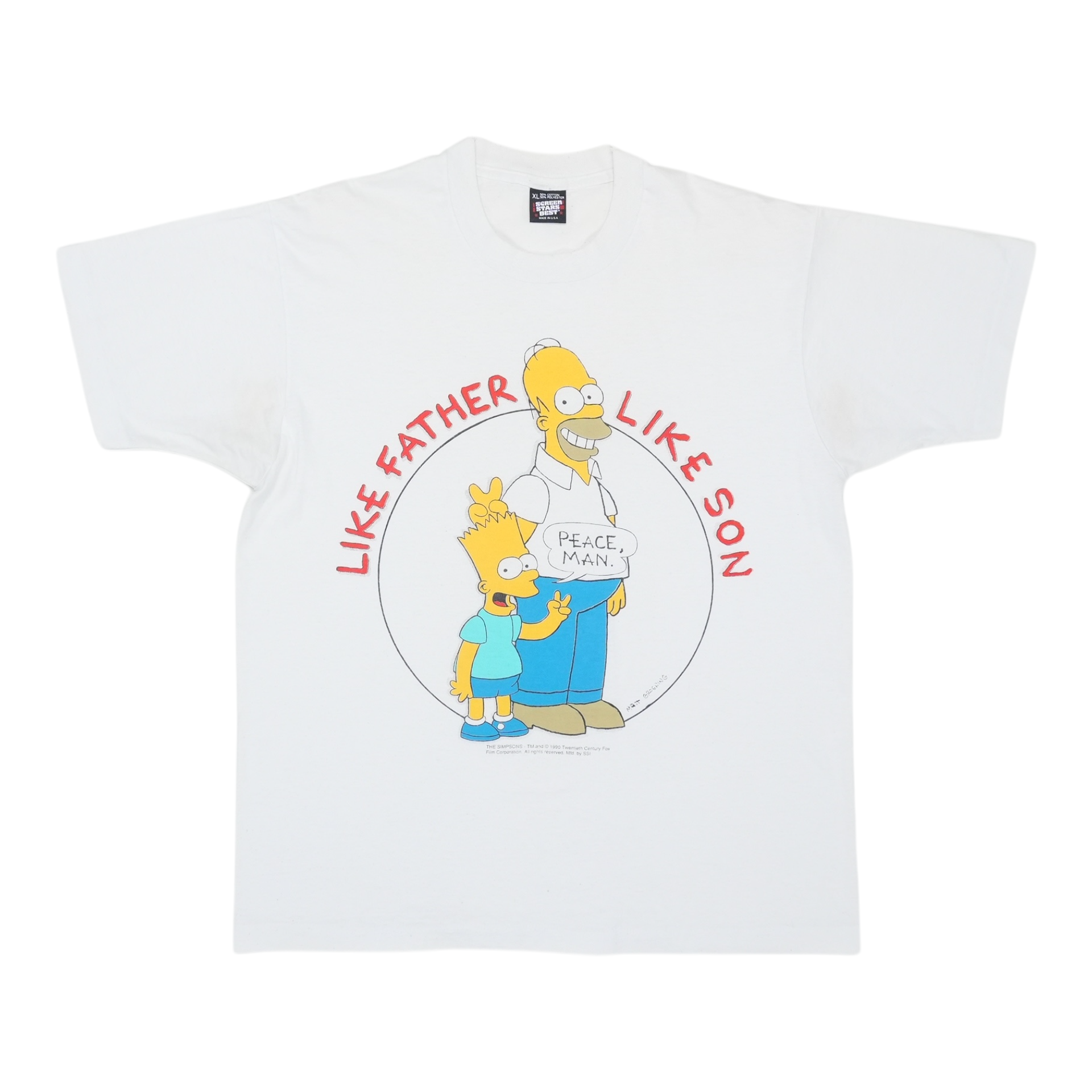 1990 The Simpsons Bart Simpson Underachiever Shirt | Authentic
