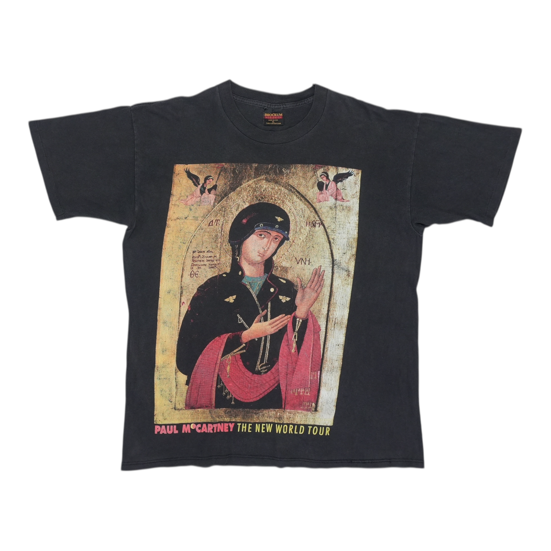 トップス PAUL McCARTNEY THE BIKER LIKE AN ICON Vintage 90s Paul McCartney The New World Tour Biker Like An