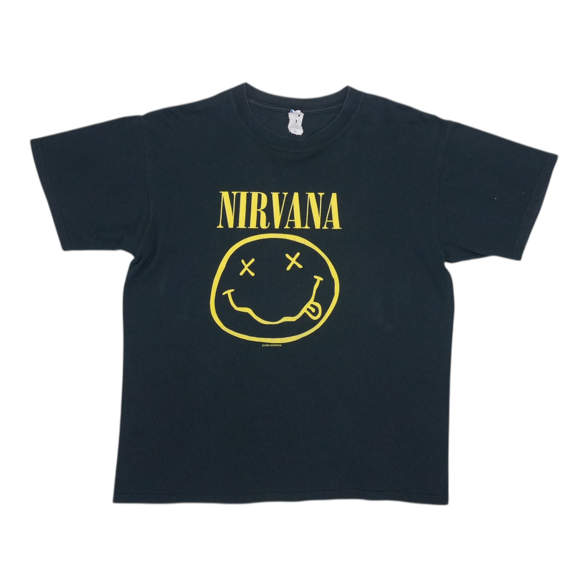 1992 NIRVANA ヴィンテージ　スマイル　TシャツMサイズY2K 00s 2000s Nirvana Smiley Shirt | Authentic Vintage Tee – WyCo Vintage