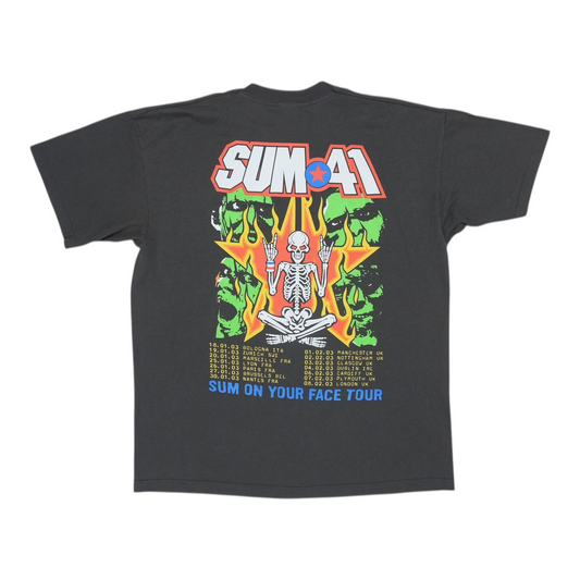 2003 Sum 41 Sum On Your Face Tour Shirt Back
