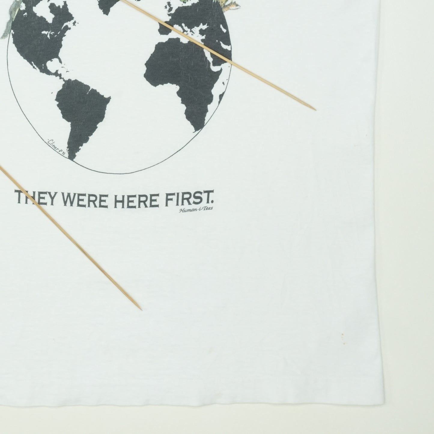 1992 They Were Here First Humanitees Shirt Detail
