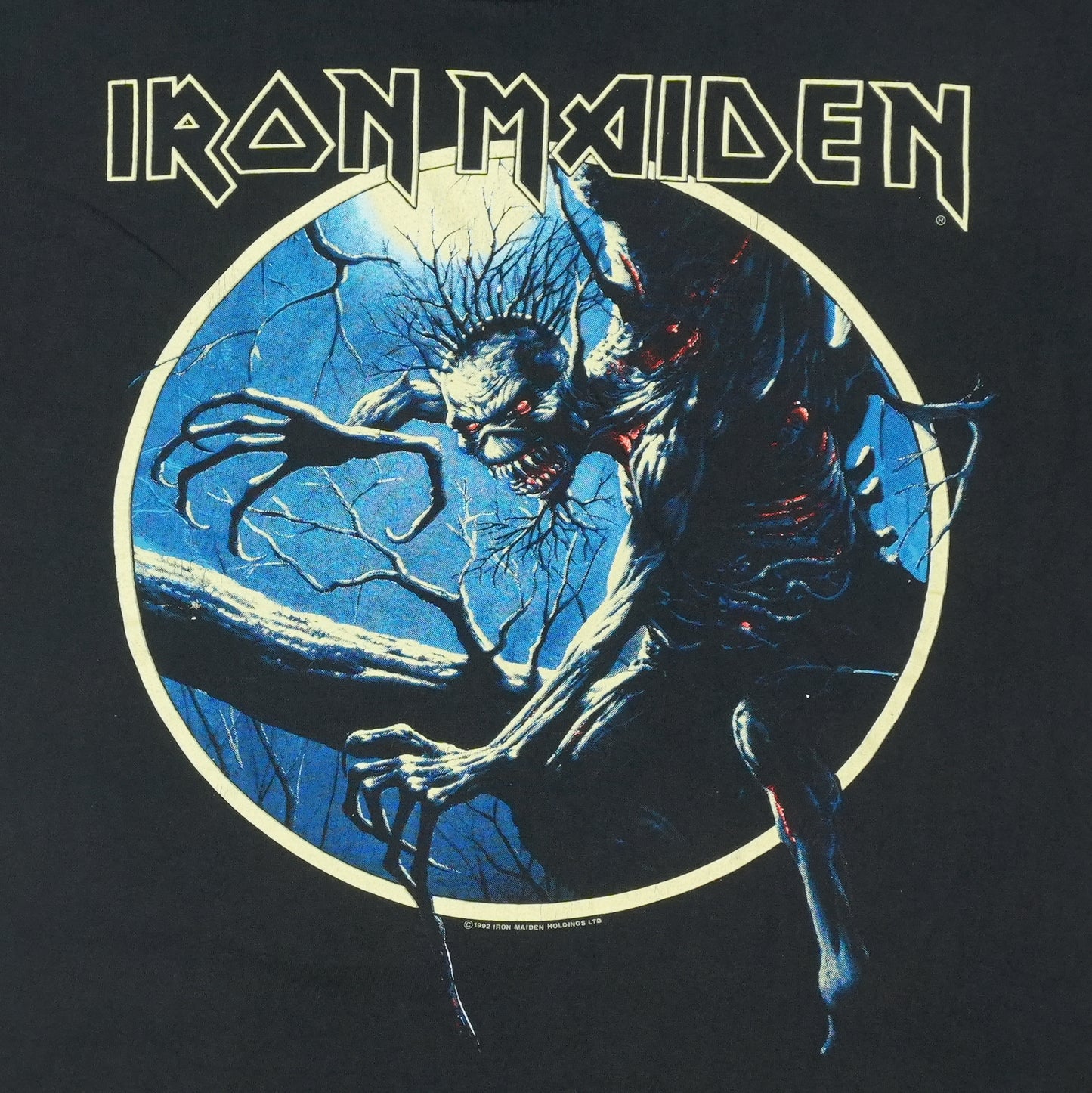 1992 Iron Maiden Fear Of The Dark Tour Shirt Detail