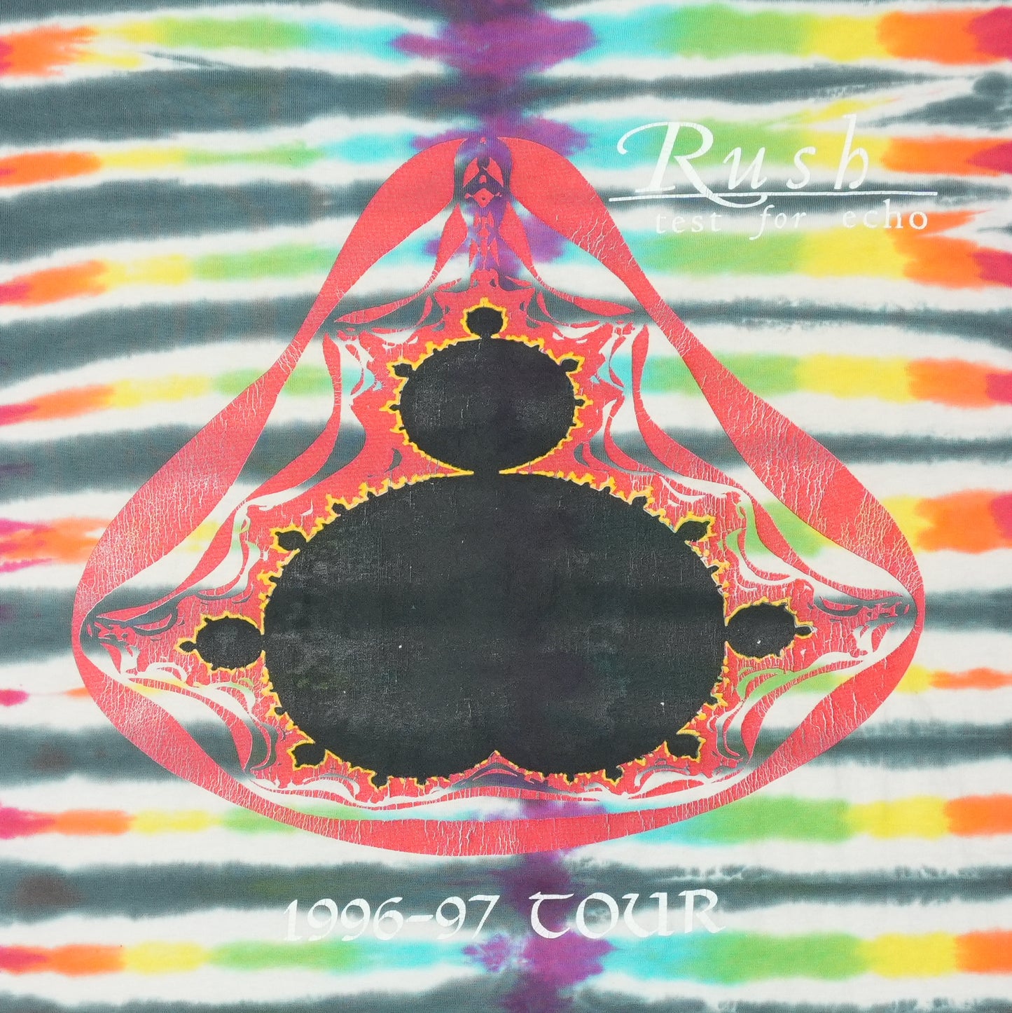 1996 Rush Test For Echo Tie Dye Tour Shirt Detail