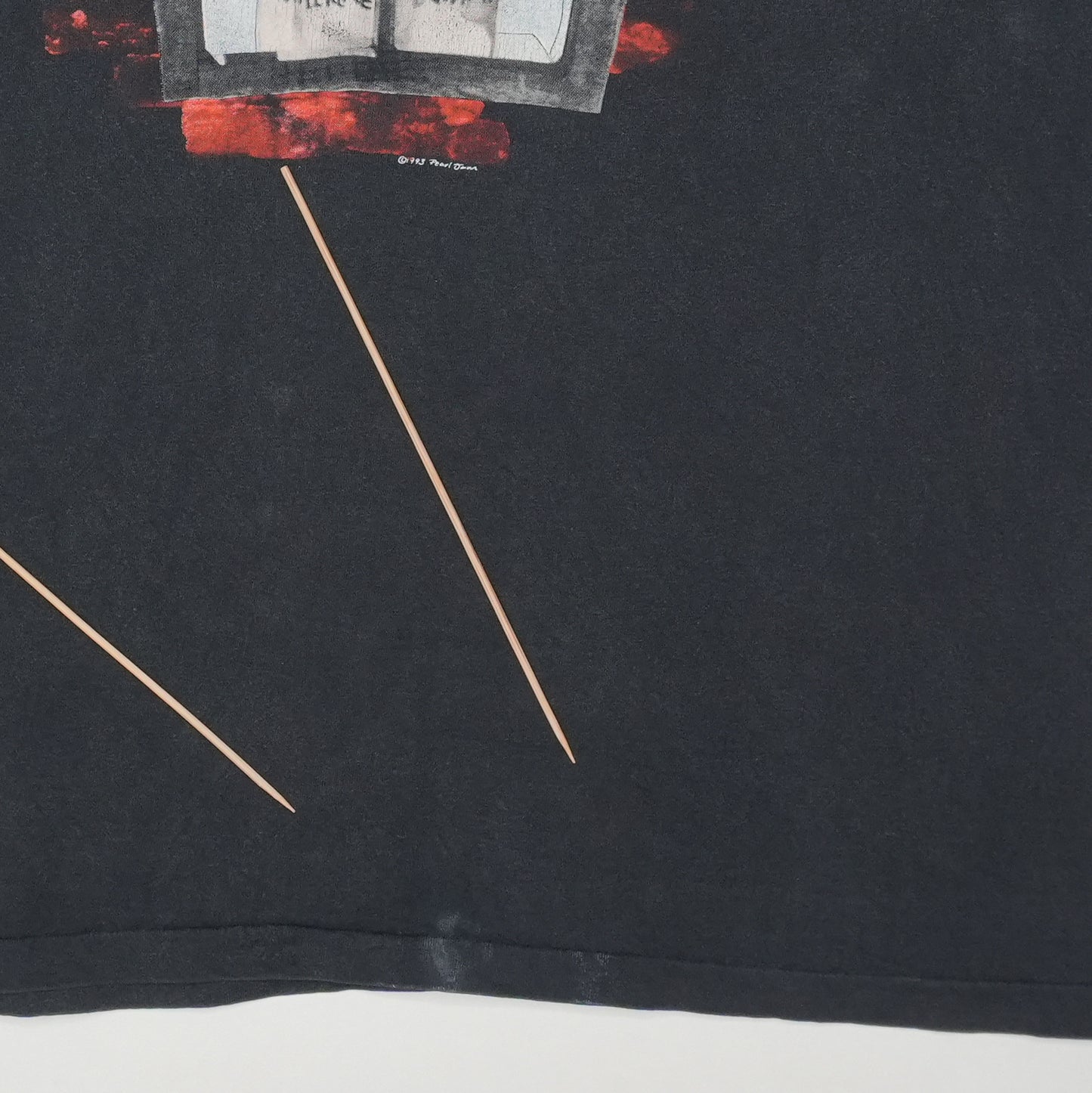 1993 Pearl Jam Window Pain Tour Shirt Detail