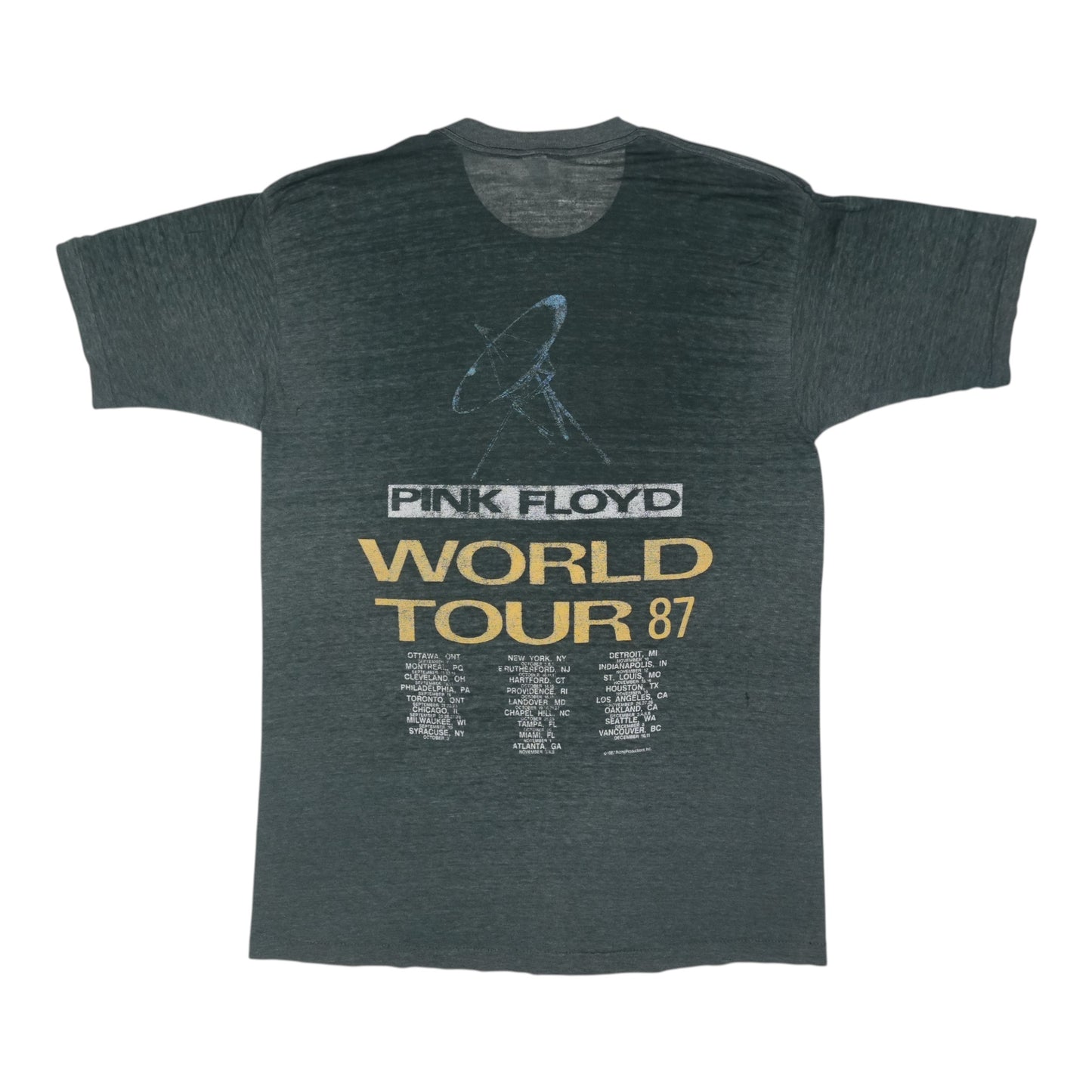 1988 Pink Floyd Momentary Lapse Of Reason Tour Shirt Back