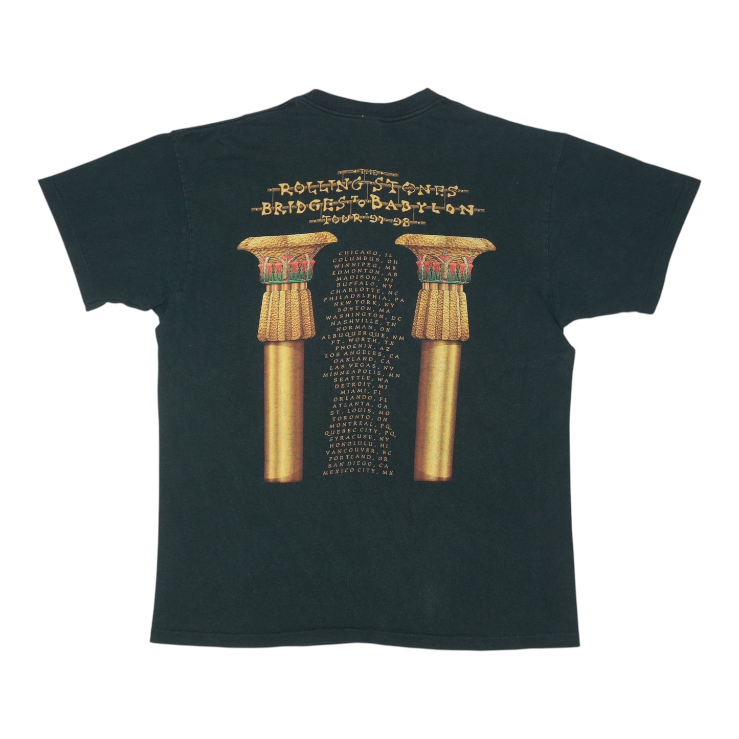 1997 Rolling Stones Bridges To Babylon Tour Shirt Back