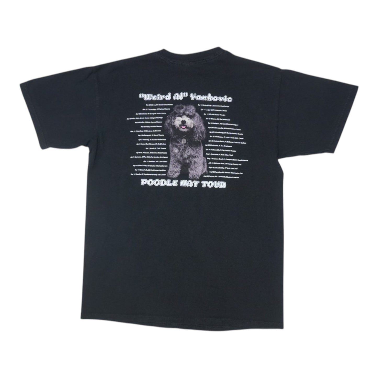 2003 Weird Al Yankovic Poodle Hat Tour Shirt Back