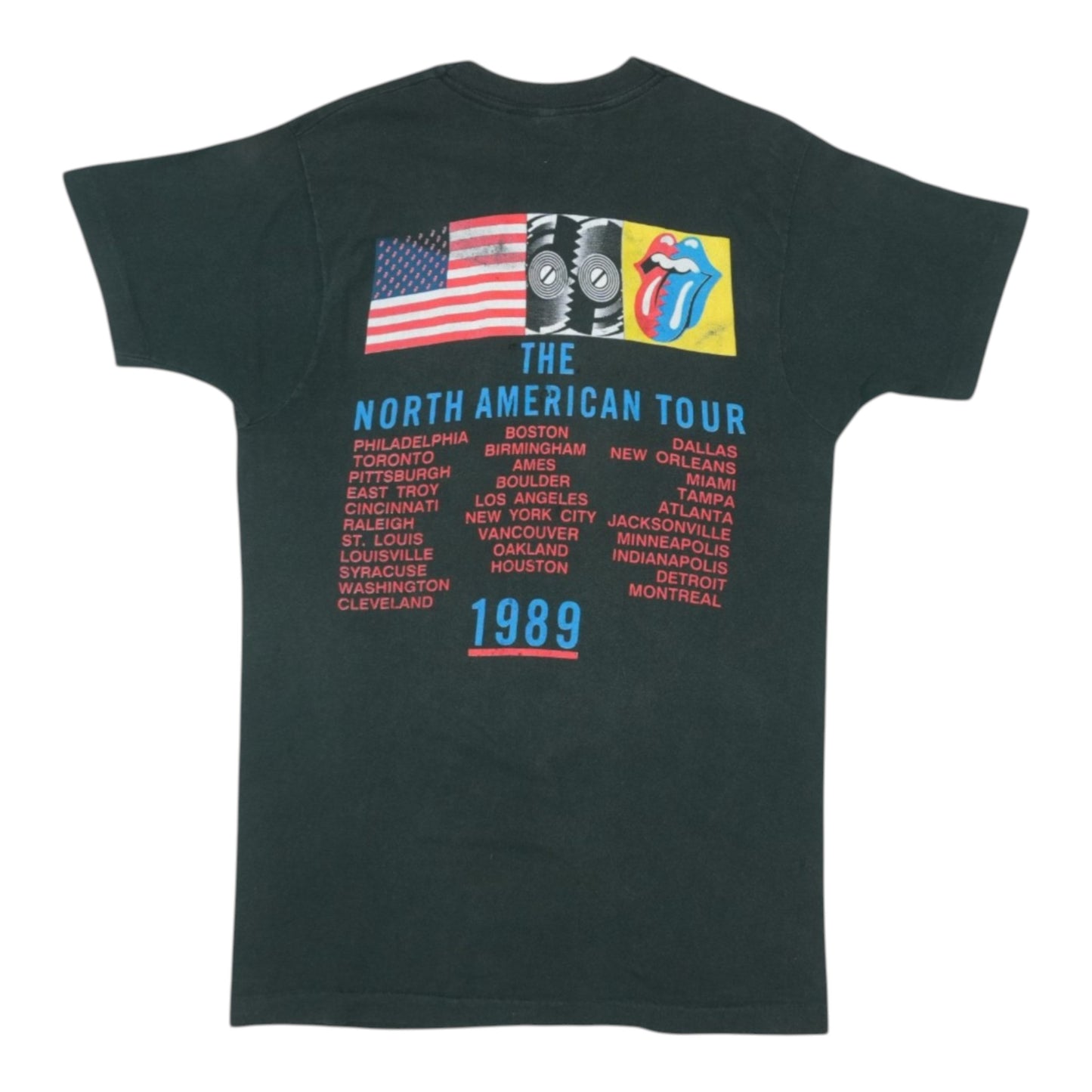 1989 Rolling Stones Steel Wheels Tour Shirt Back
