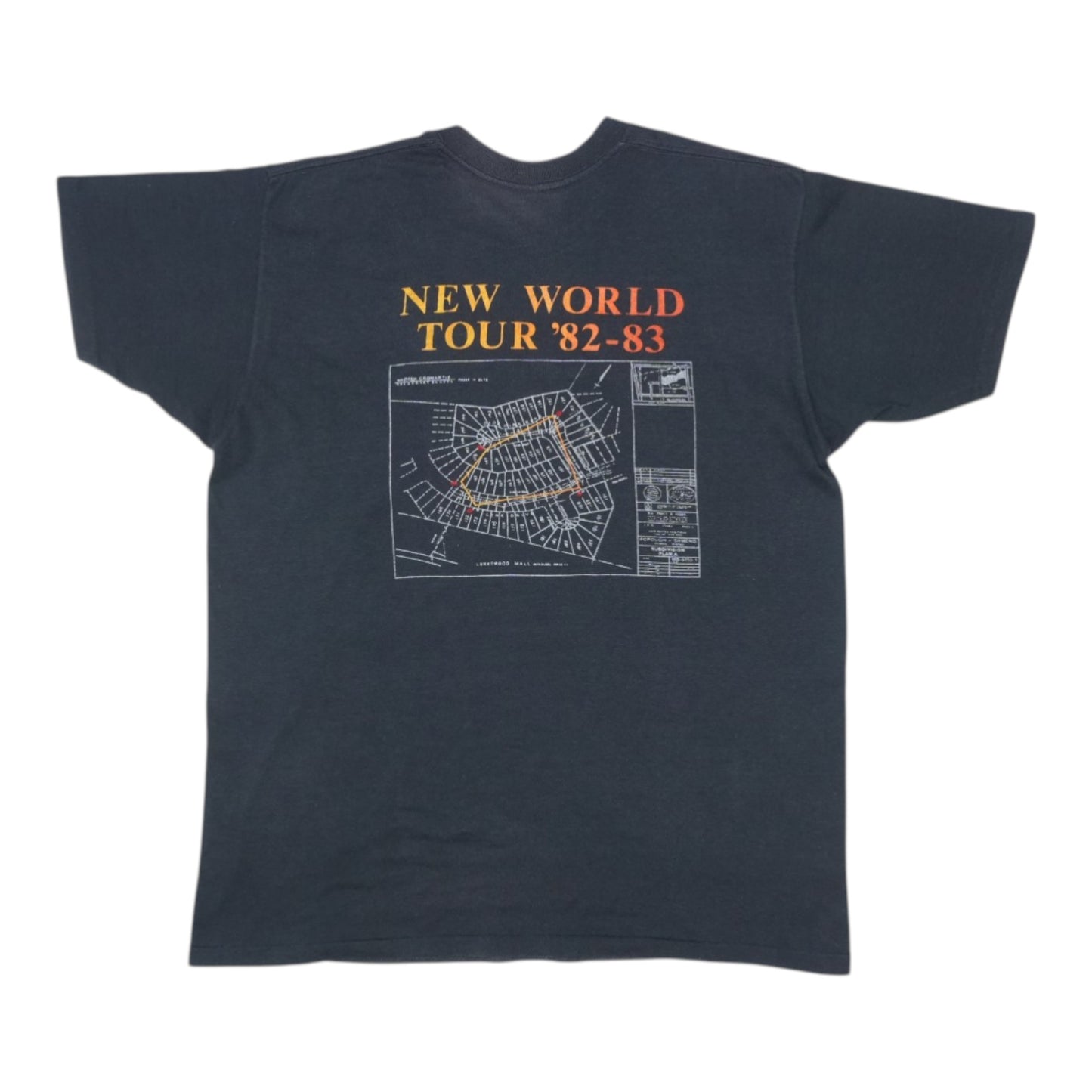 1982 Rush Signals World Tour Shirt Back