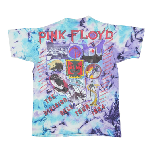 1994 Pink Floyd Division Bell Tour Tie Dye Shirt Back
