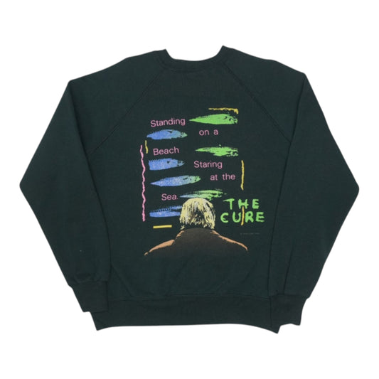 1986 The Cure Standing On A Beach Sweatshirt Back