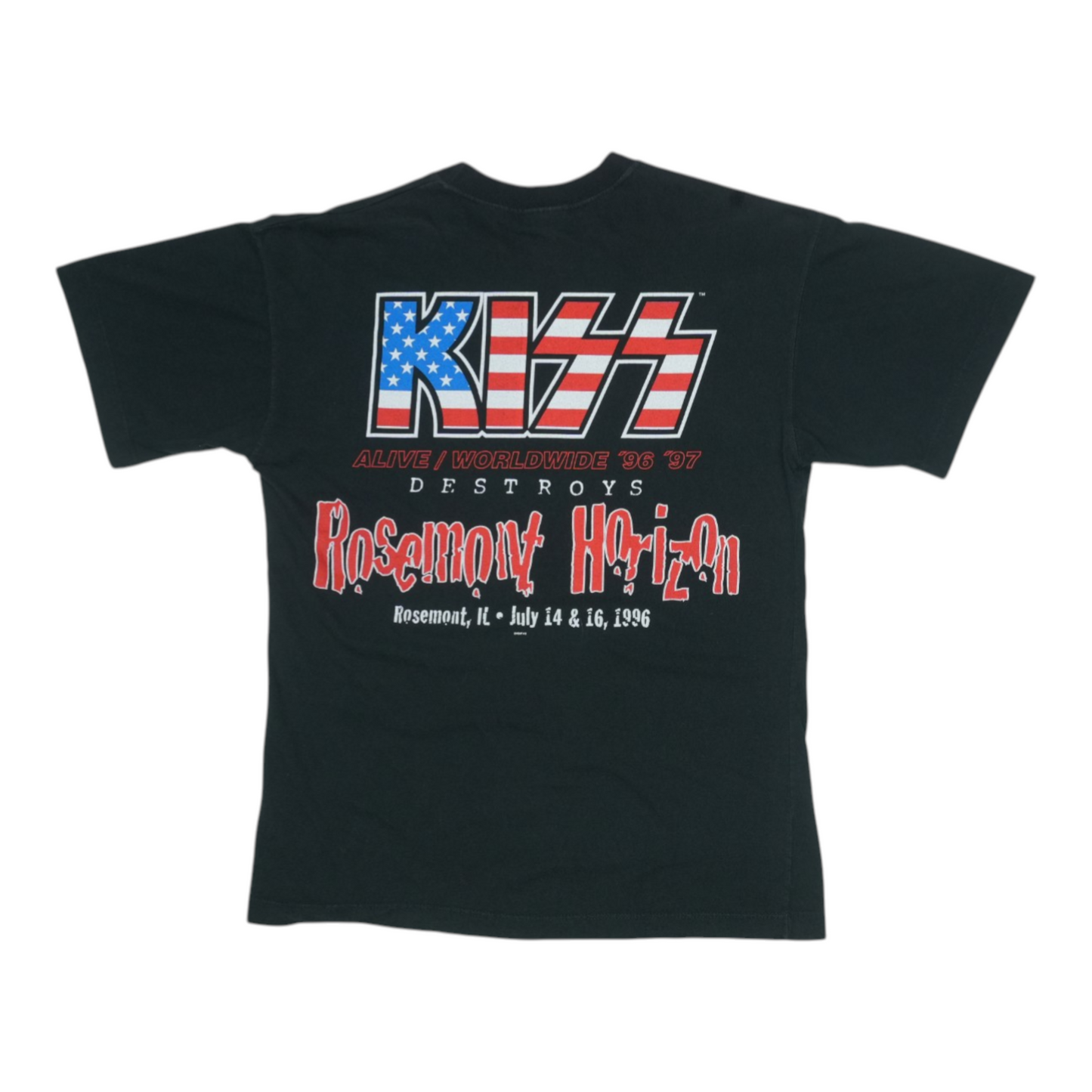 1996 KISS Alive Worldwide Alive Tour Shirt Back