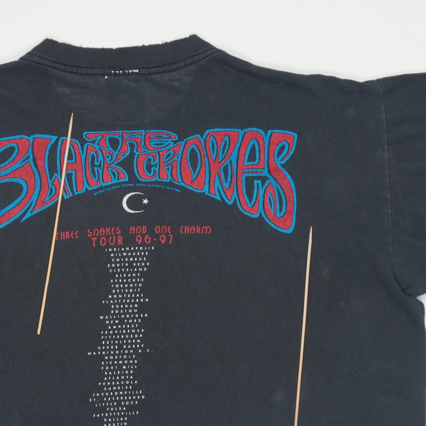 1996 Black Crowes Three Snakes One Charm Tour Shirt