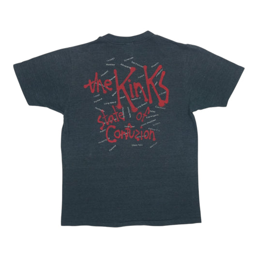 1983 The Kinks State Of Confusion Tour Shirt Back