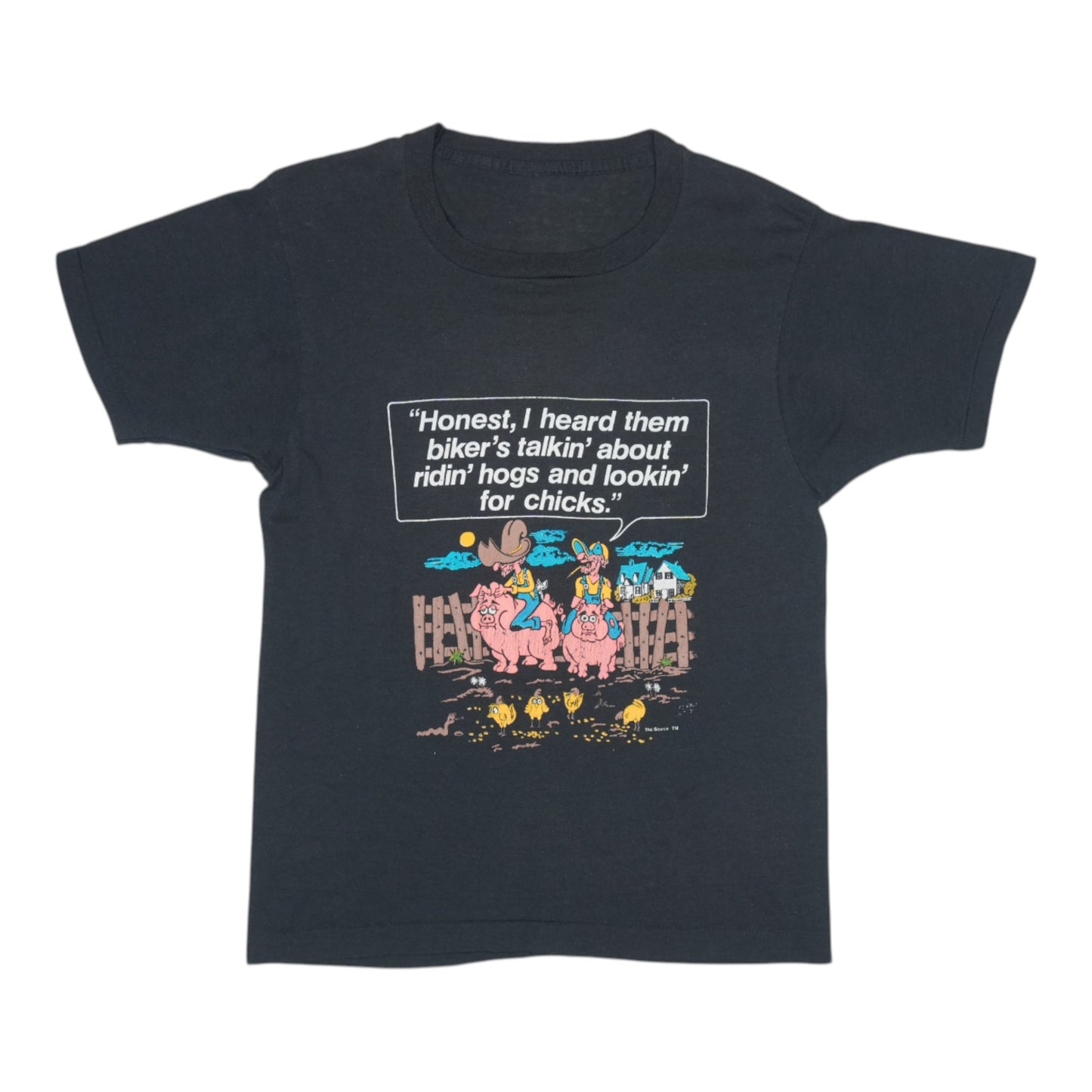 1980s Ridin Hogs Lookin For Chicks Motorcycle Shirt