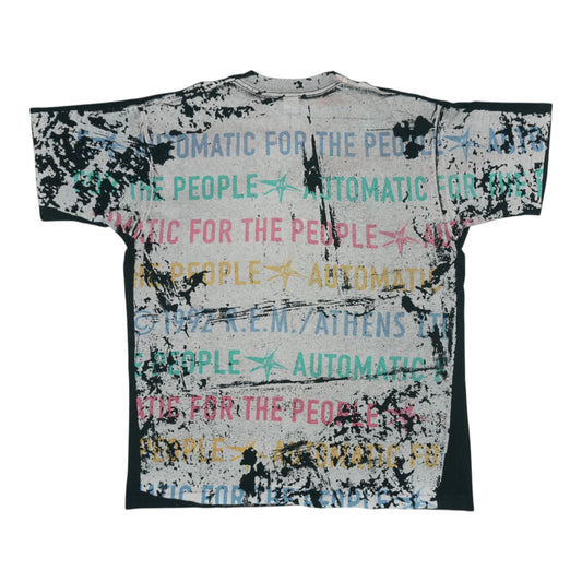 1992 REM Automatic For The People All Over Print Shirt Back