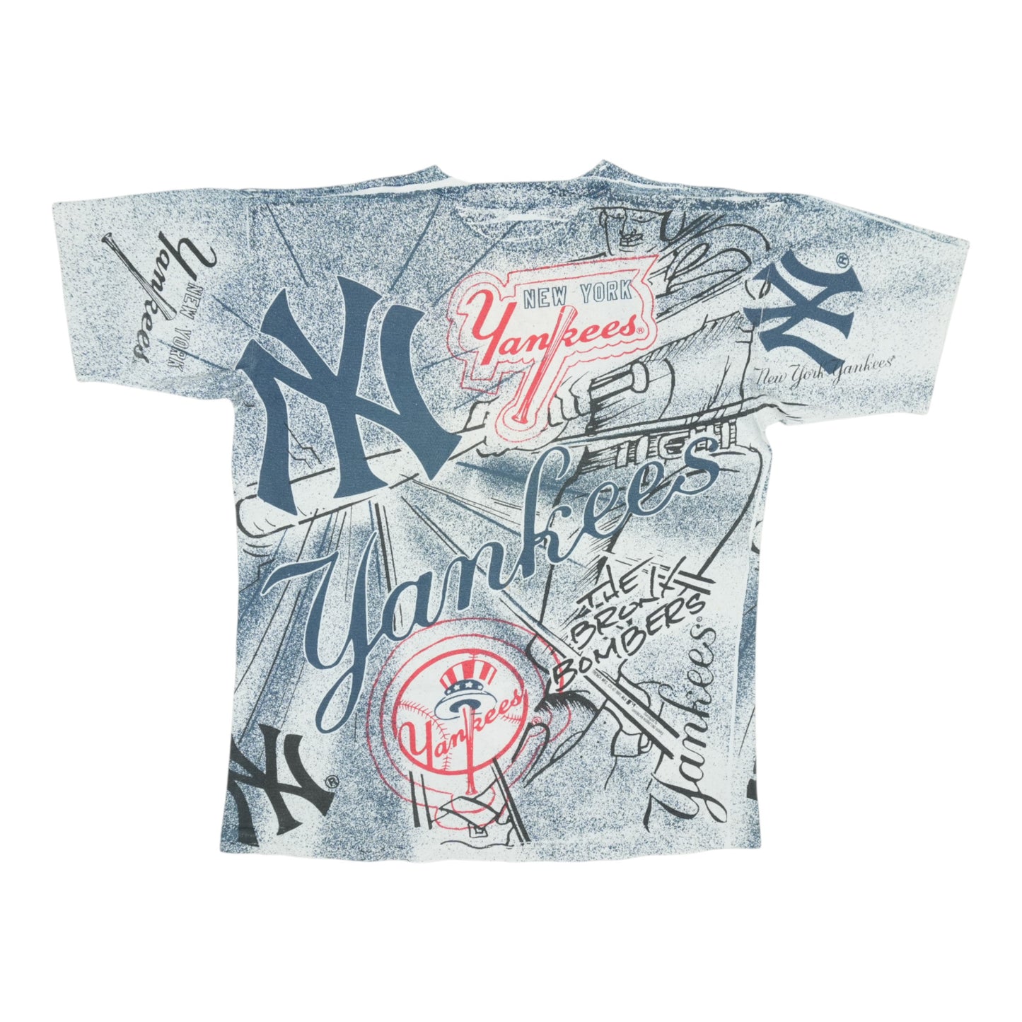 1991 New York Yankees All Over Print Shirt Back