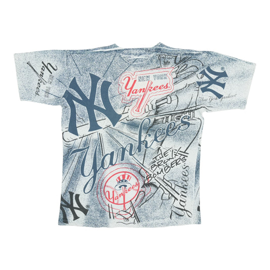 1991 New York Yankees All Over Print Shirt Back