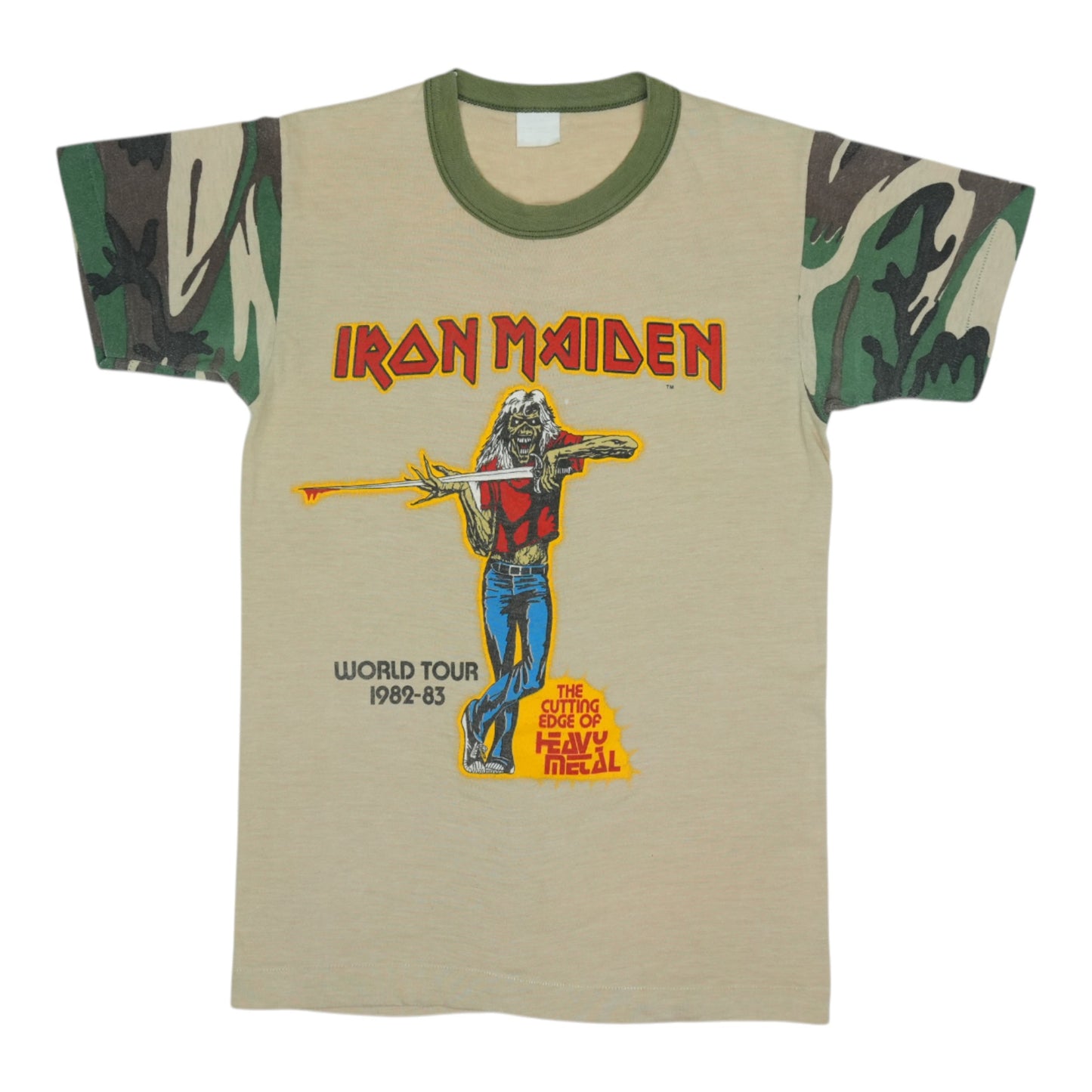1982 Iron Maiden World Tour Camo Shirt