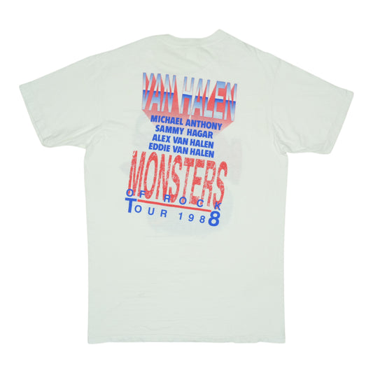 1987 Van Halen Monsters Of Rock Tour Shirt Back