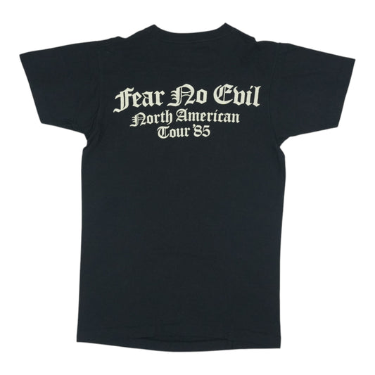 1985 Grim Reaper Fear No Evil Tour Shirt Back