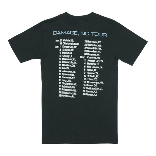 1986 Metallica Master Of Puppets Tour Shirt Back