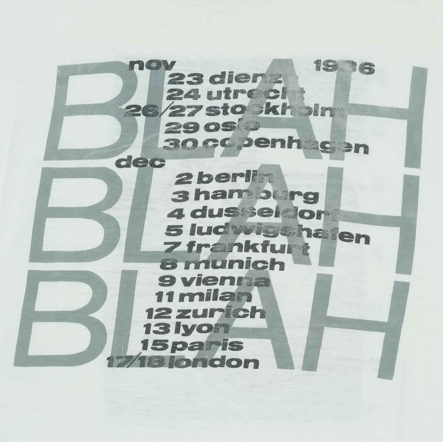 1986 Iggy Pop Blah Blah Blah Tour Shirt