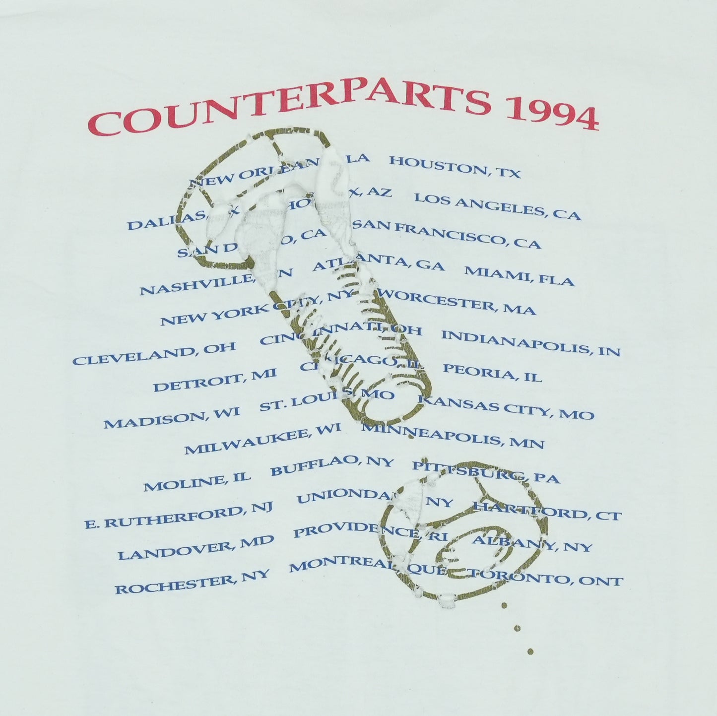 1994 Rush Counterparts Tour Shirt