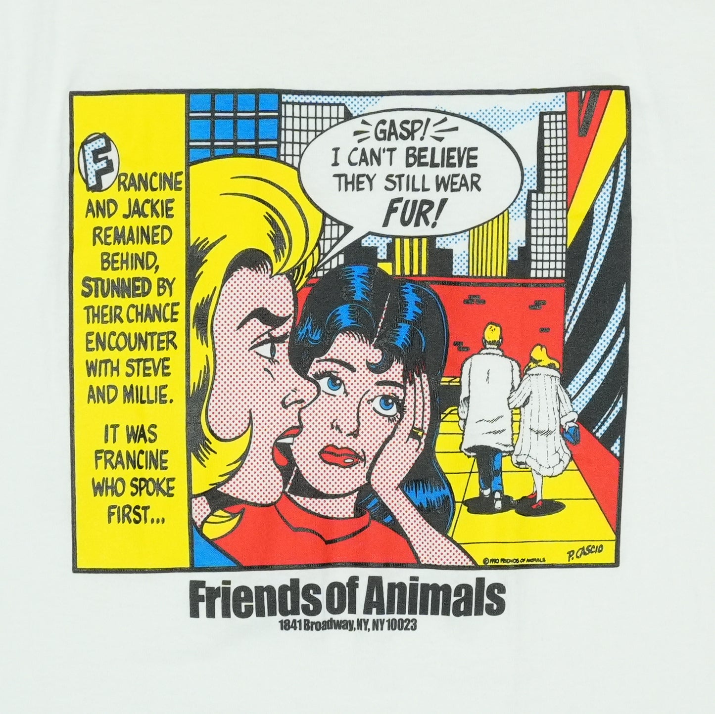 1990 Friends Of Animals Comic Shirt