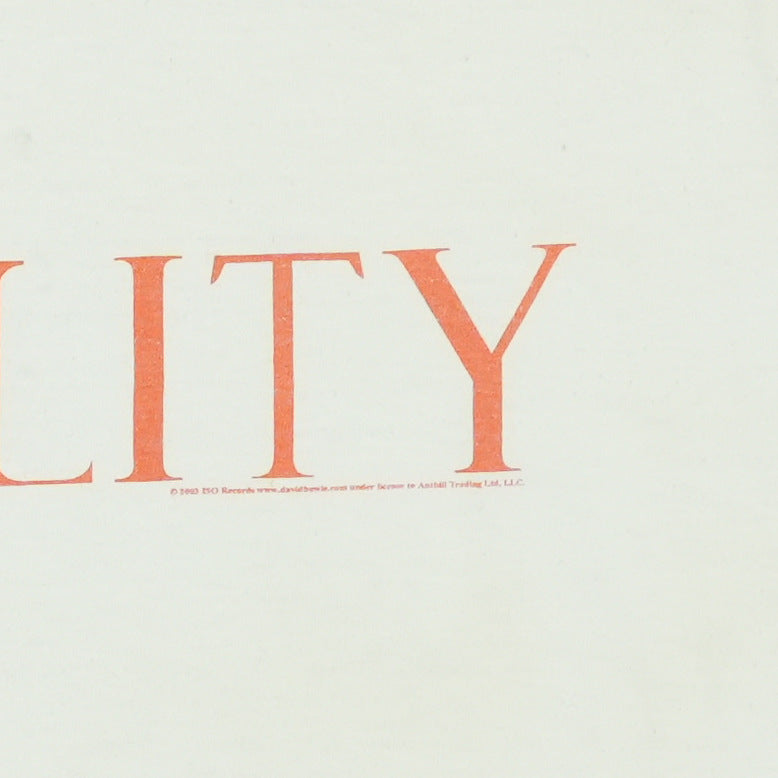 2003 David Bowie Reality Tour Shirt