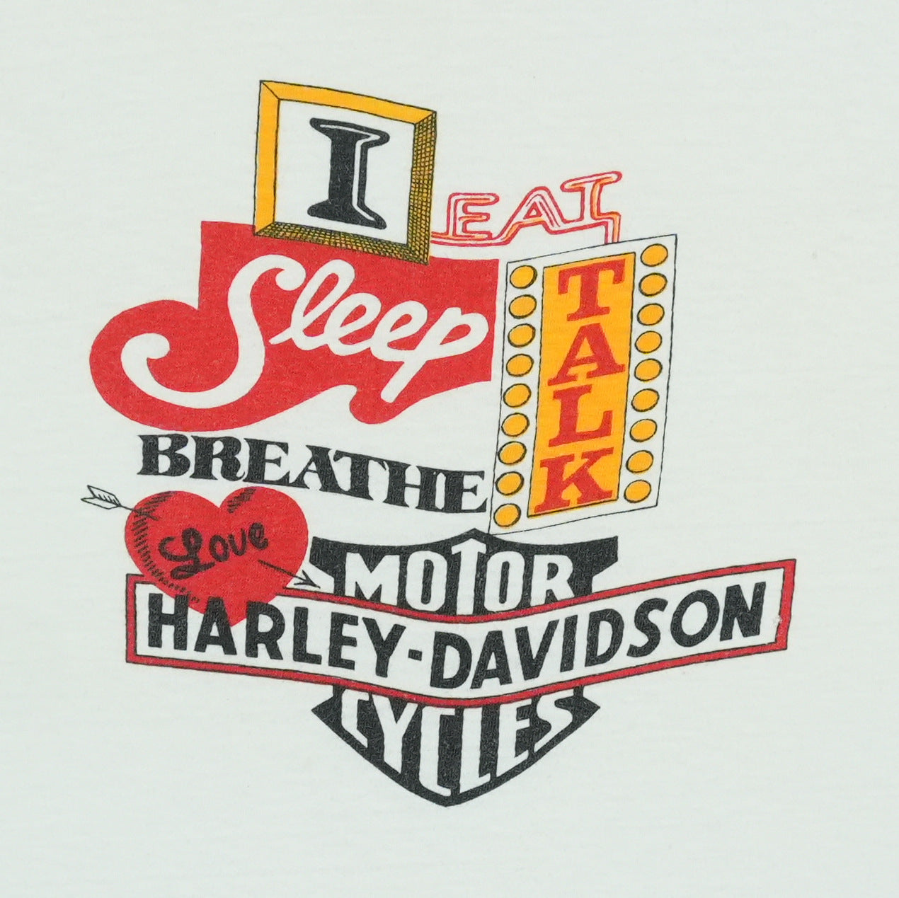 1970s Harley Davidson Eat Sleep Breathe Shirt