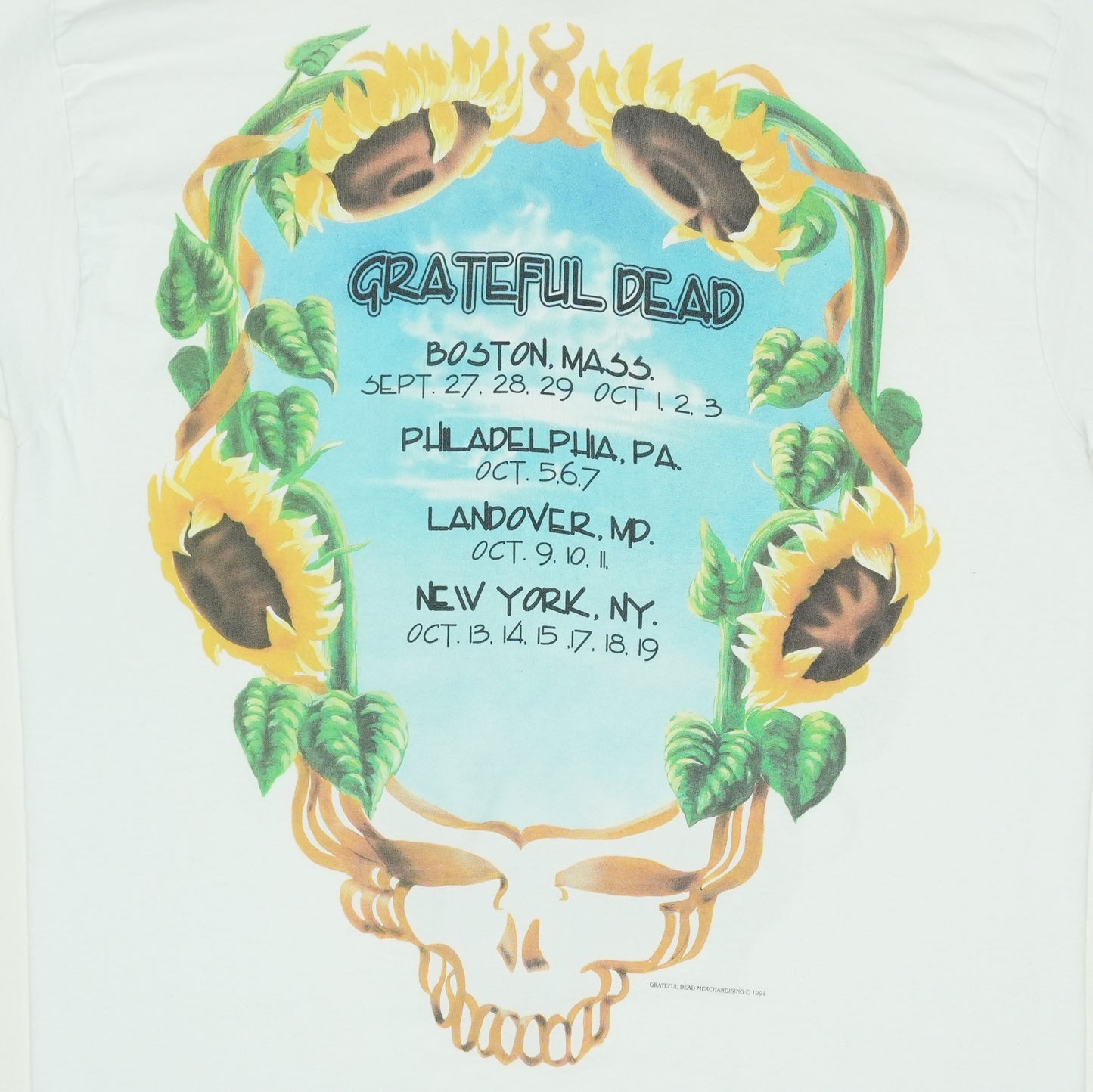 1994 Grateful Dead Sunflower Tour Shirt