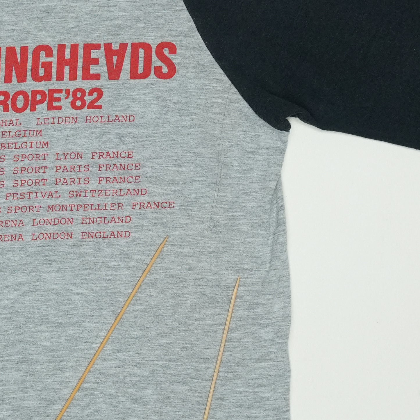1982 Talking Heads Europe Tour Jersey Shirt