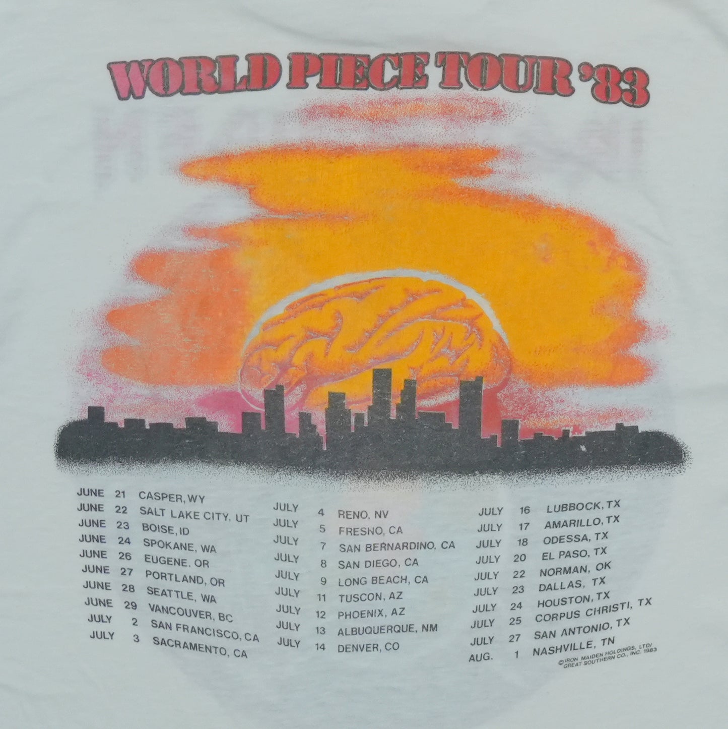 1983 Iron Maiden World Peace Long Sleeve Shirt