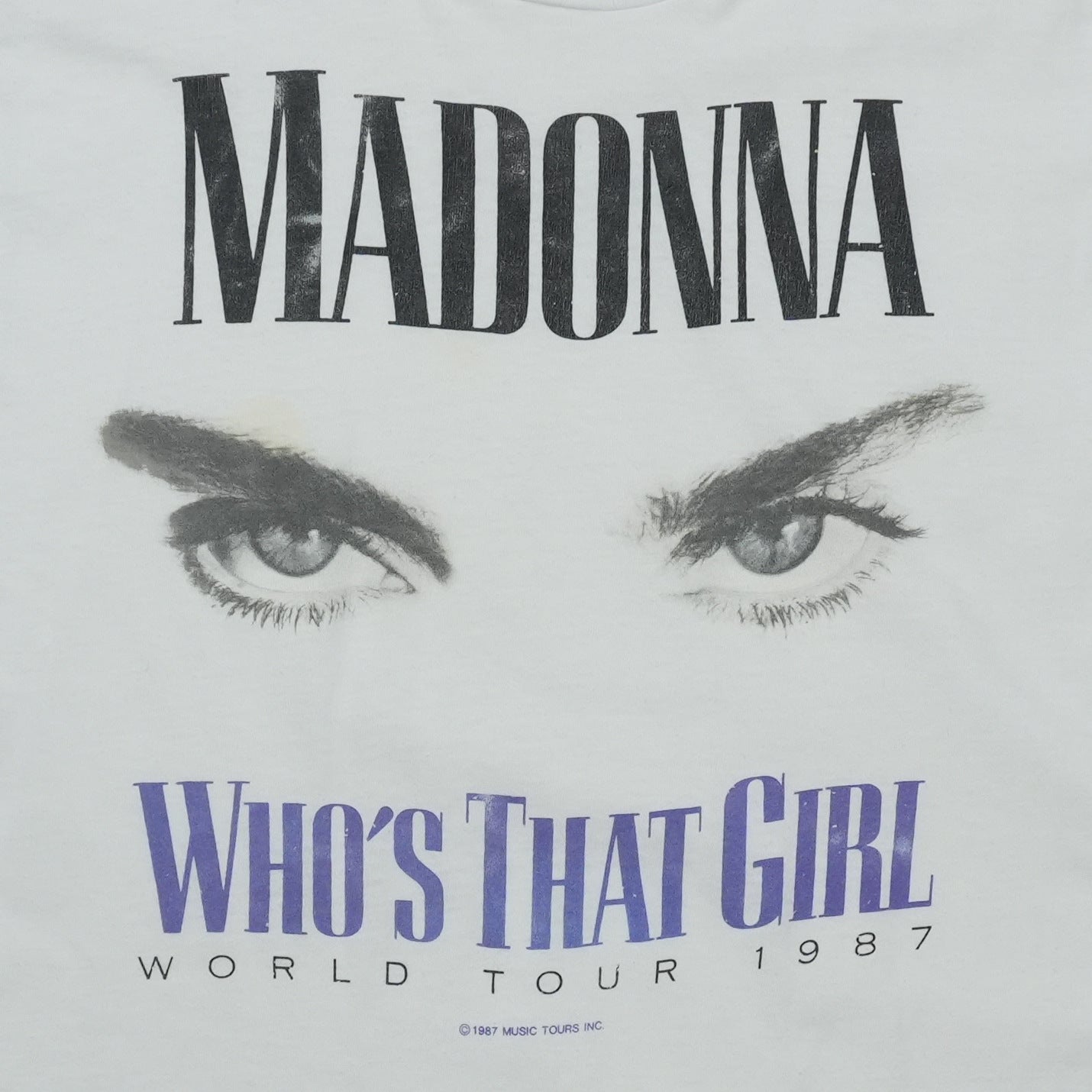 1987 Madonna Who's That Girl World Tour Shirt