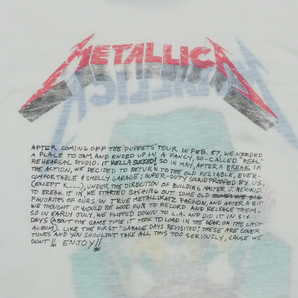 1987 Metallica Crash Course in Brain Surgery Shirt