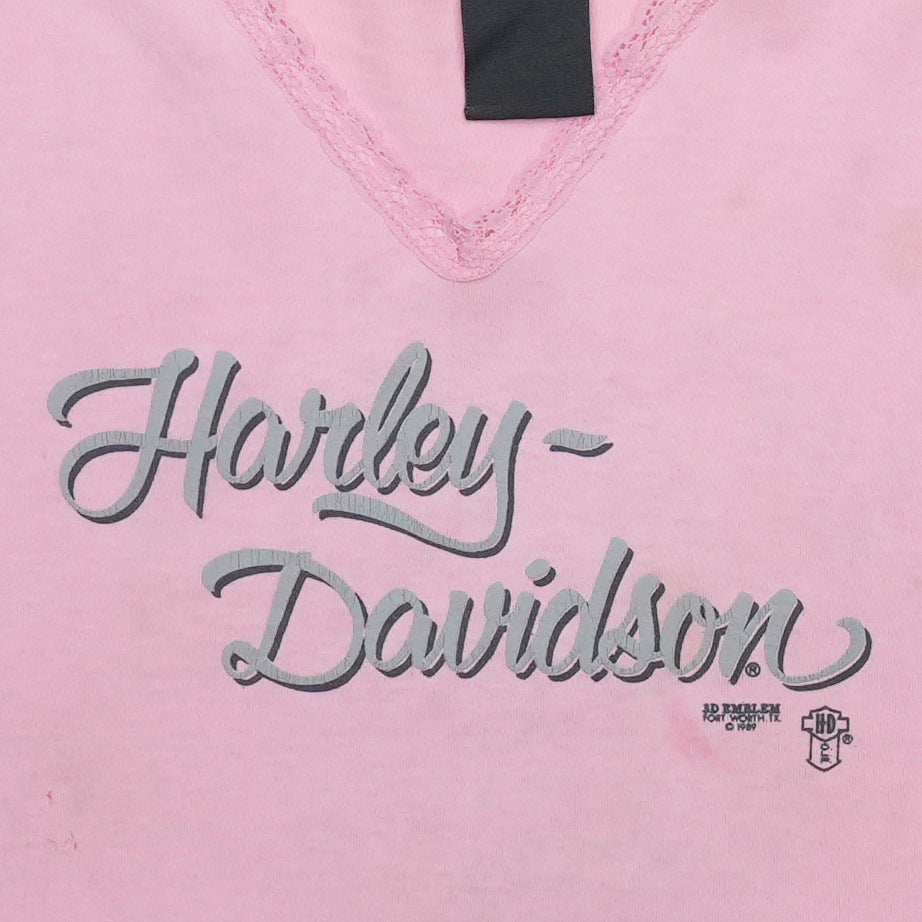 1989 Harley Davidson Avon New York Pink Crop Top