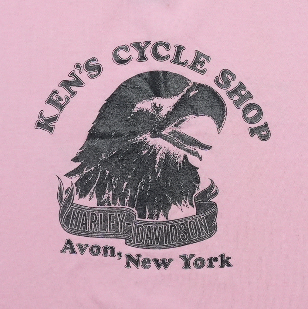 1989 Harley Davidson Avon New York Pink Crop Top