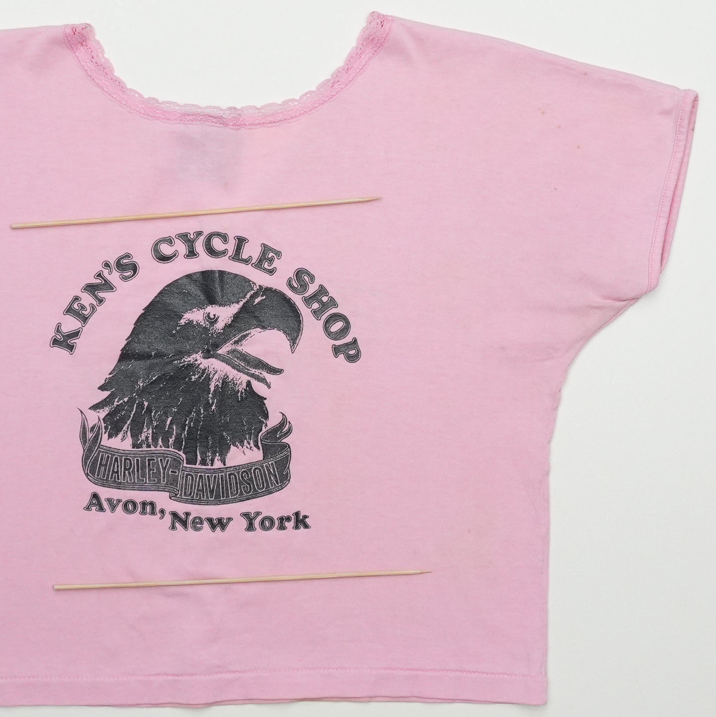 1989 Harley Davidson Avon New York Pink Crop Top