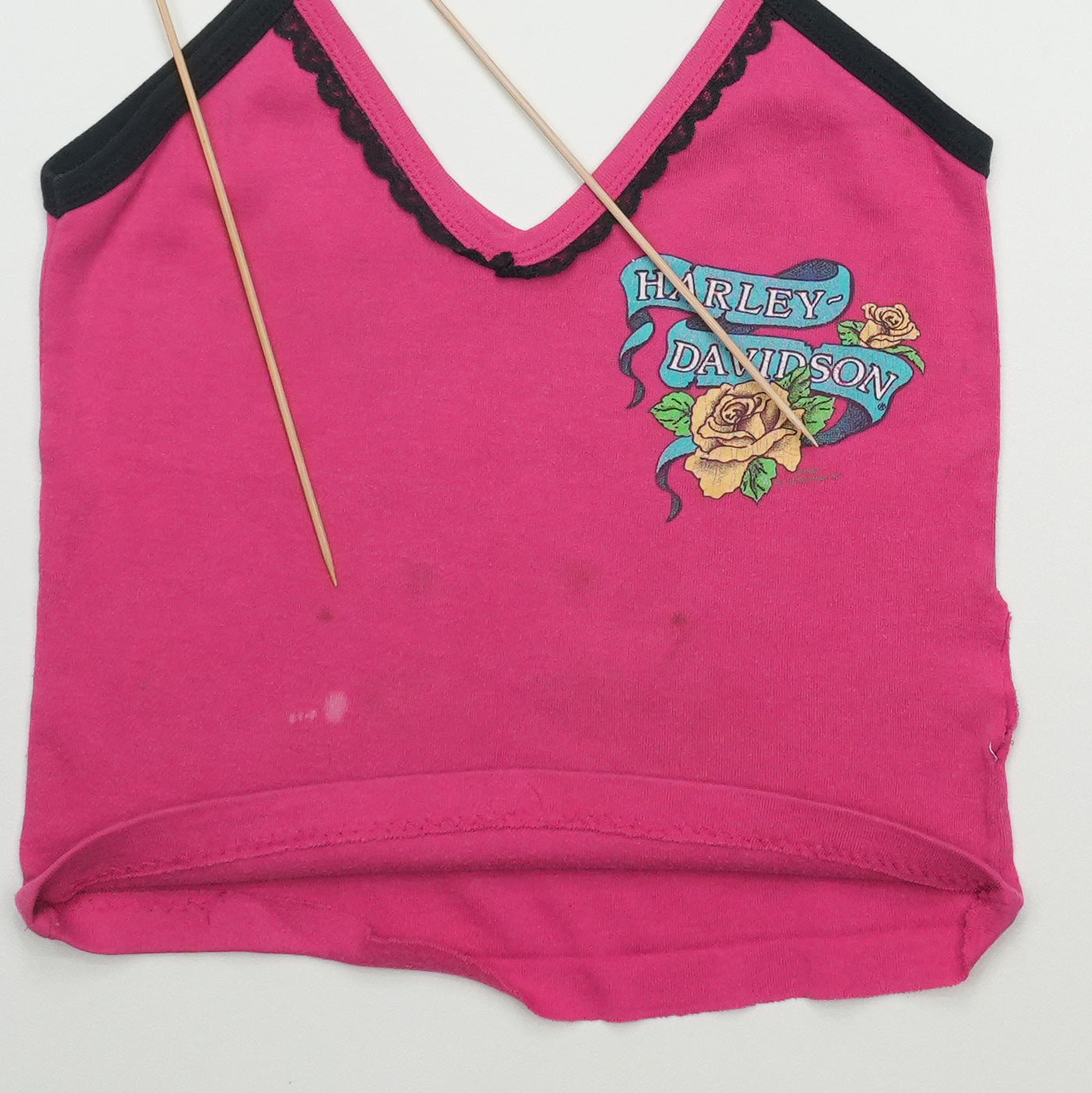 1990s Harley Davidson West Los Angeles Pink Tank Top